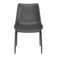 Zuo Magnus Dining Chair - Black - Set of 2-Plush and durable faux leather fabric