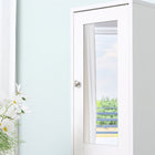 Kleankin Tall Narrow Bathroom Cabinet with Mirror - White-Color: White