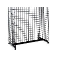 Wamaco Gondola Base Kit with Four 2' x 5' Grid Panels - Black-All-in-One Kit - No need to search around confused by what gridwall parts work together because, once assembled, this kit provides a functional Gondola display unit.