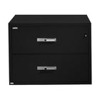 Gardex Classic Fire-Resistant File, 2-Drawer, Lateral, Black, 29H x 44W x 23 1/2D (GXGL-402-44-BK)-UL-certified fire resistant lateral 2-drawer 44"W, legal and / or letter