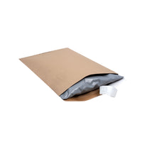 Uniflex Flat Paper Mailers - Brown Kraft - 14.25" W x 20" L - 200 Pack-Paper based