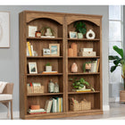 Sauder Arch 5-Shelf Bookcase - Sindoori Mango-Modular design: Two or more units can be positioned side-by-side to create a library wall for increased storage
