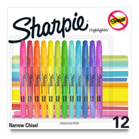 Sharpie Narrow Chisel Pocket-Size Highlighter Set -  12 Pack-Super-slim Sharpie Pocket Highlighters fit easily into pockets, backpacks, or clip to your shirt