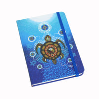Oscardo Medicine Turtle by James Jacko Hardcover Journal -Hardcover journal by Oscardo featuring authentic Indigenous art by First Nations, Inuit, and Métis artists across Canada, ideal as a meaningful gift or everyday stationery essential