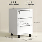 HOMCOM 3-Drawer Vertical Letter/A4 Filing Cabinet with Lock - White-Made of particleboard for durability and easy cleaning
