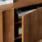 Modway Sorren Scalloped 54" Wood TV Stand - Walnut-Solid Mango Wood Construction