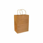 Eddie's 100% Recycled Kraft Shopper Paper Bag - 8" x 4.75" x 10.25" - Kraft - 250 Pack (226205-250)-100% Recycled Kraft Paper Shopping Bags