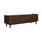 Manhattan Comfort Duane 59.25" Mid-Century Modern TV Stand - Dark Brown and Navy Blue-Home Assembly Required. All Hardware Included