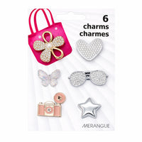Merangue Small Charms - Pearls - 6 Pack-Cute and playful Pearls-themed designs