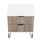 Manhattan Comfort DUMBO Modern Nightstand, Dresser Set and 5-Drawer Tall Dresser Set - White/Rustic Grey-10