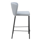 Zuo Linz Counter Stool - Grey - Set of 2-Dimensions: 19.7" L x 18.9" W x 35.0" H