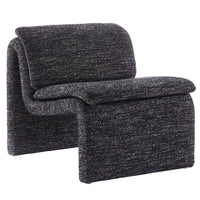 Modway Lume Boucle Upholstered Armless Accent Chair - Charcoal-Curved Slipper Chair