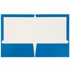 JAM Paper Glossy 2-Pocket Portfolio Folder - Blue - 6 Pack-Size: 9.5 x 11.5 inches