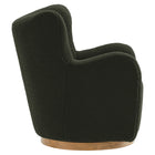 Modway Montrose Wingback Sherpa Swivel Accent Chair - Fern Walnut-Non-Marking Floor Glides