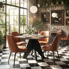 Zuo Keppel Swivel Dining Chair - Brown - Set of 2-Chair Weight Capacity: Supports up to 330 lb