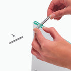 Deflecto Beveled Edge Sign Holder - 8 1/2" x 11" - Green Tinted Border-Accommodates 8.5" x 11" inserts or photos