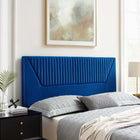 Modway Patience Channel Tufted Performance Velvet King/California King Headboard - Navy-Performance Velvet Upholstery