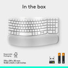 Logitech Wave Keys Wireless Ergonomic Keyboard with Cushioned Palm Rest - Off White-10