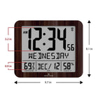 Marathon Slim Atomic Full Calendar Clock with Large 3.25" Digits - Indoor Temperature and Humidity - Wood-What type of movement/Mechanism: Quartz