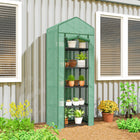 Outsunny 5 Tier Mini Greenhouse- 5 tiered shelf with fixed buckle design
 