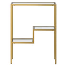 Hudson&Canal Lovett 22"W Console Table - Brass-Clean with a soft, dry cloth and no harsh chemicals or abrasive cleaning materials