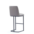 Manhattan Comfort Serena 17.71" Modern Leatherette Upholstered Barstool - Grey - 2 Pack-Home Assembly Required. All Hardware Included