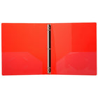 JAM Paper Plastic 0.75" 3-Ring Binder - Red-Quantity: Sold Individually | Made to be long lasting and resist tearing or bending, easy to clean.