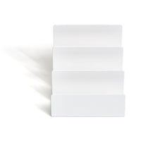 TRU RED 3-Slot Plastic Letter Sorter - White-Quickly organize and store letters, mail, and other documents