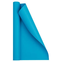 JAM Paper Matte Wrapping Paper - 17" x 18' - Matte Bright Blue - 2 Pack-Colour: Peacock Blue Matte