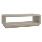 Hudson&Canal Lonni 47" Wide Rectangular Coffee Table - Alder White-A modern take on a retro look for your living room, den, and more
