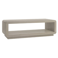 Hudson&Canal Lonni 47" Wide Rectangular Coffee Table - Alder White-A modern take on a retro look for your living room, den, and more