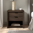 Hudson&Canal Clarice Rectangular Nightstand - 24" W - Brown Oak-Clean with a soft, dry cloth and no harsh chemicals or abrasive cleaning materials