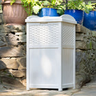 Suncast Wicker Trash Hideaway - White-Uses 30 to 33 gallon trash bags.