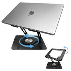 Uncaged Ergonomics RISE Swivel Adjustable Laptop & Phone Stand Riser Bundle - Black-Both stands fold flat for storage.