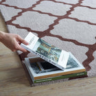 Modway Marja Moroccan Trellis Area Rug - 8 ft W x 10 ft L - Brown/Grey-Protect Floors From Traffic/Furniture