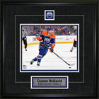 Connor Mcdavid Pin & Plate Edmonton Oilers - Framed Print - 18" x 18"-Premium virtual frames