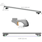HOMCOM 2pc Roof Top Rack-Fit 2 kind of car roofs which has a certain space between the rail and the roof or with grooves or slopes outside