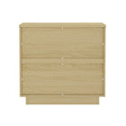Manhattan Comfort Payton 26" Modern Nightstand 2-Piece Set - Natural Oak/Gold-Home Assembly Required. All Hardware Included