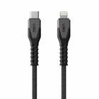 UAG Rugged Kevlar Core USB-C to Lightning Charge/Sync Cable 5ft - Black/Grey-Supports 30-watts of charging speed and 480 Mbps data transfer