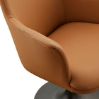 Modway Lippa Swivel Dining Vegan Leather Armchair - Black Tan-9
