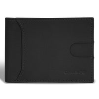 Champs Onyx Leather Access Bi-Fold Wallet - Black-Leather Bi Fold wallet in gift box
