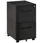 Vinsetto Adjustable Partition Filing Cabinet - Black-Ideal storage to make your office, study, or bedroom tidy
