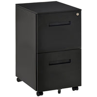 Vinsetto Adjustable Partition Filing Cabinet - Black-Ideal storage to make your office, study, or bedroom tidy
