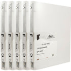 JAM Paper Plastic 3 Ring Binder, 0.75 inch, Clear, 5 Pack (7525644g)-Clear