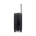 Swiss Mobility QUAD 26.25" ABS/PC Hardside Medium Check-in Luggage - Black-Reinforced top handles 
