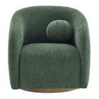 Modway Holland Swivel Chenille Fabric Armchair - Pine-Arrives Fully Assembled