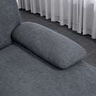 HOMCOM U-Shaped Sofa with Double Chaise Lounge for Living Room - Dark Grey-Robust steel frame and wood legs for stability