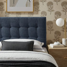 Modway Lily Upholstered Twin Size Headboard - Navy Chenille-Dense Foam Padding