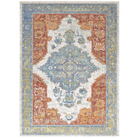 Modway Citlali Distressed Southwestern Aztec Area Rug - 5 ft W x 8 ft L - Multicolored-Colorful Southwestern Aztec Area Rug