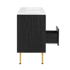 Modway Chaucer 48" Double Sink Bathroom Vanity - Black/White-Assembly Required